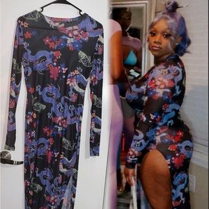 SHEIN Sheer Maxi Dress